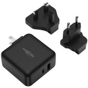 ANSMANN USB-oplader Travel Charger TC230PD, USB-A & USB-C, zwart, 30 watt