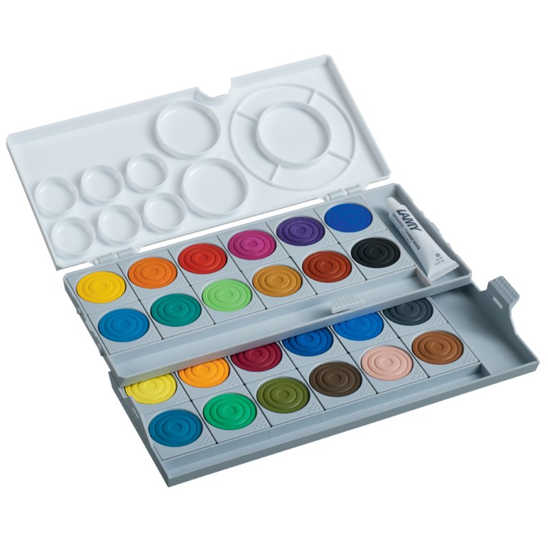 LAMY Aquaplus dekverf set, grijs, 24 kleuren
