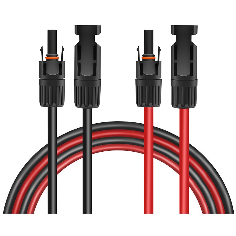 LogiLink câble d'extension solaire, PVC, 2,0 m, noir et rouge