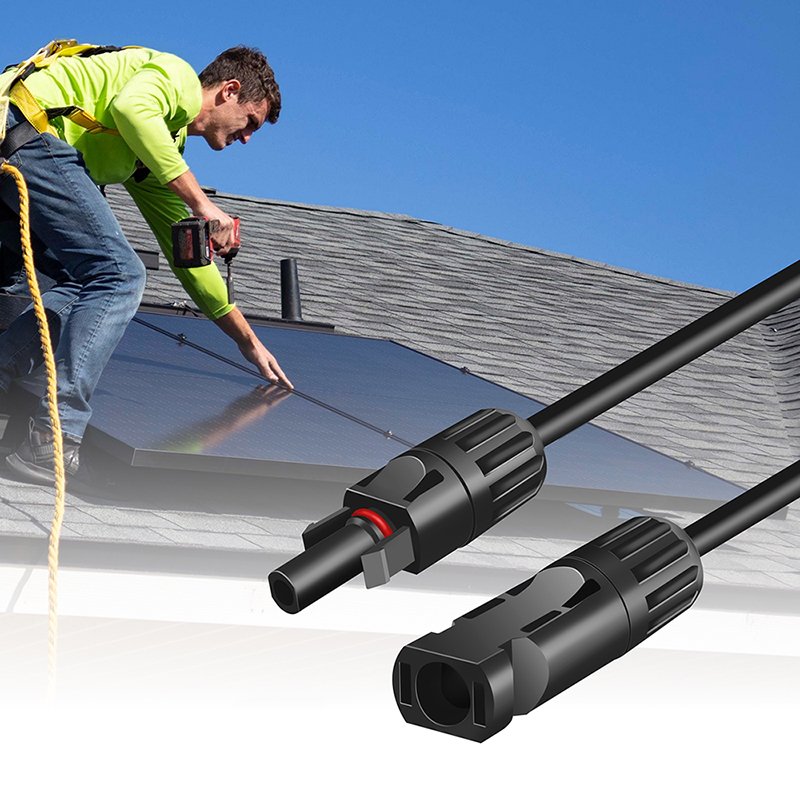 LogiLink câble d'extension solaire, PVC, 2,0 m, noir et rouge