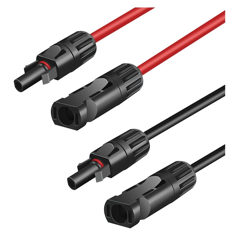 LogiLink câble d'extension solaire, PVC, 2,0 m, noir et rouge