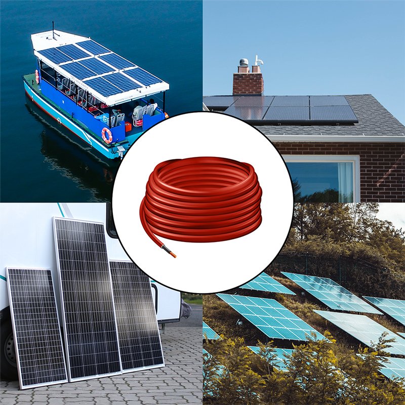 LogiLink câble d'installation solaire, 25 m, noir, 6 mm²