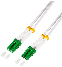 LogiLink Professional glasvezelkabel staalversterkt, 2x LC-Duplex, wit, 15 m