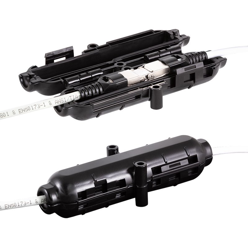 LogiLink Professional outdoor housing for network connections, black, IP54, glass-fibre reinforced