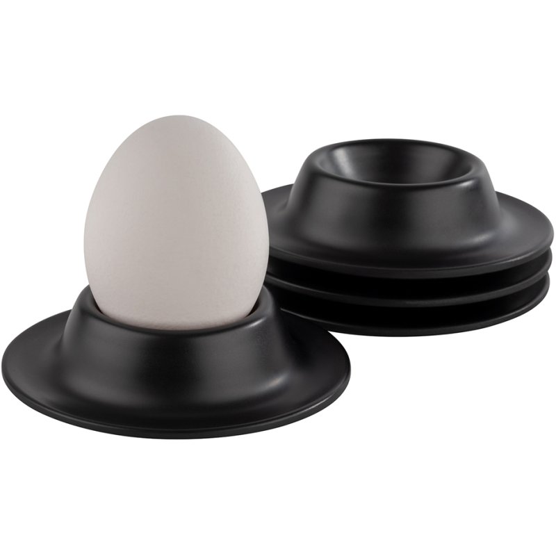 APS porte-œufs EGGY, mélamine, noir, set de 4