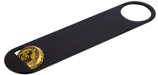 APS Barman flesopener, roestvrij staal, zwart, magnetisch
