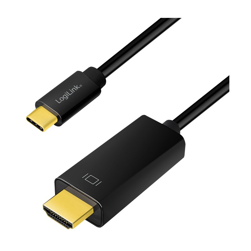 LogiLink Câble USB-C vers HDMI, 1,8 mètre, noir, 4K 60Hz