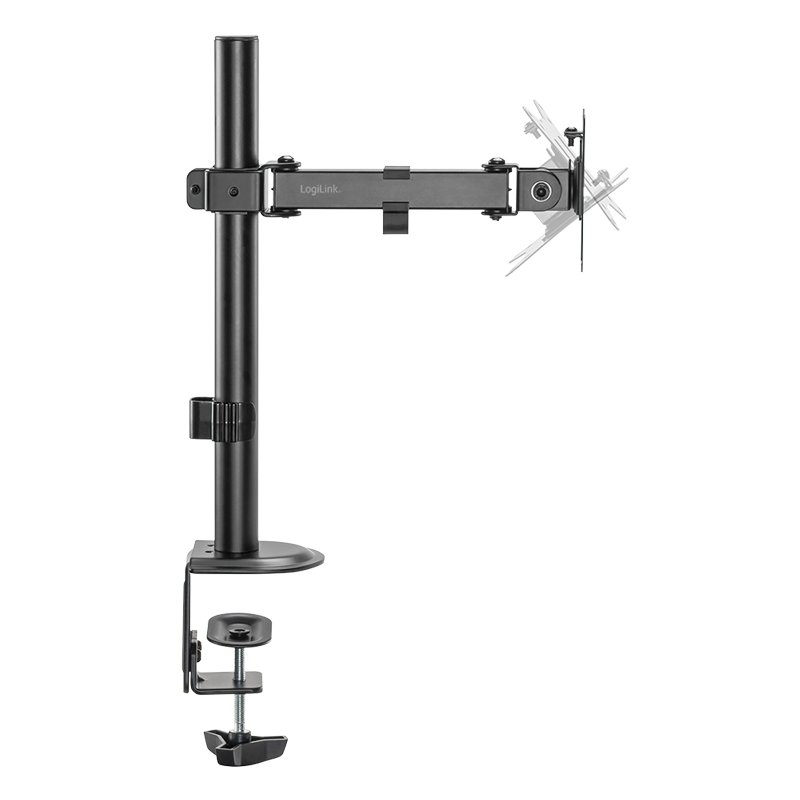 LogiLink monitor arm, 17-32 inch, desk clamp, black