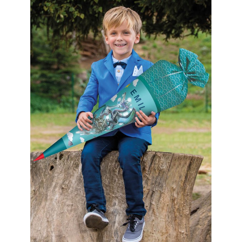 ROTH revêtement en tissu sac scolaire à faire soi-même, turquoise, 700 mm
