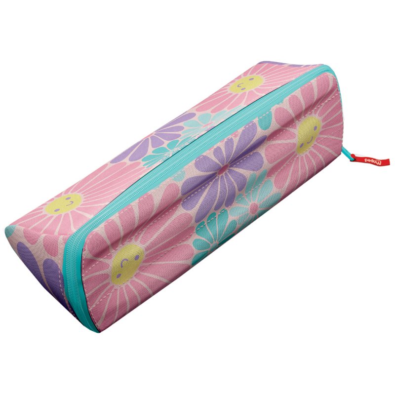 Maped porte-crayons XXL FANCY 'PASTEL SHINY BUTTERFLY', triangulaire, 230×75×90 mm