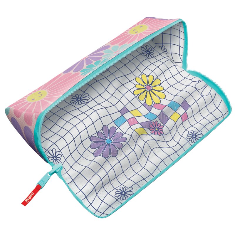 Maped porte-crayons XXL FANCY 'PASTEL SHINY BUTTERFLY', triangulaire, 230×75×90 mm