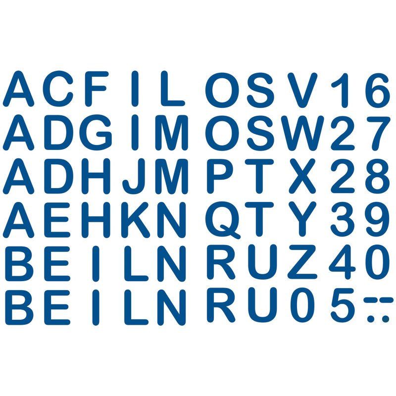 ROTH lettres à repasser set, blanc, 150×210 mm, 2 feuilles