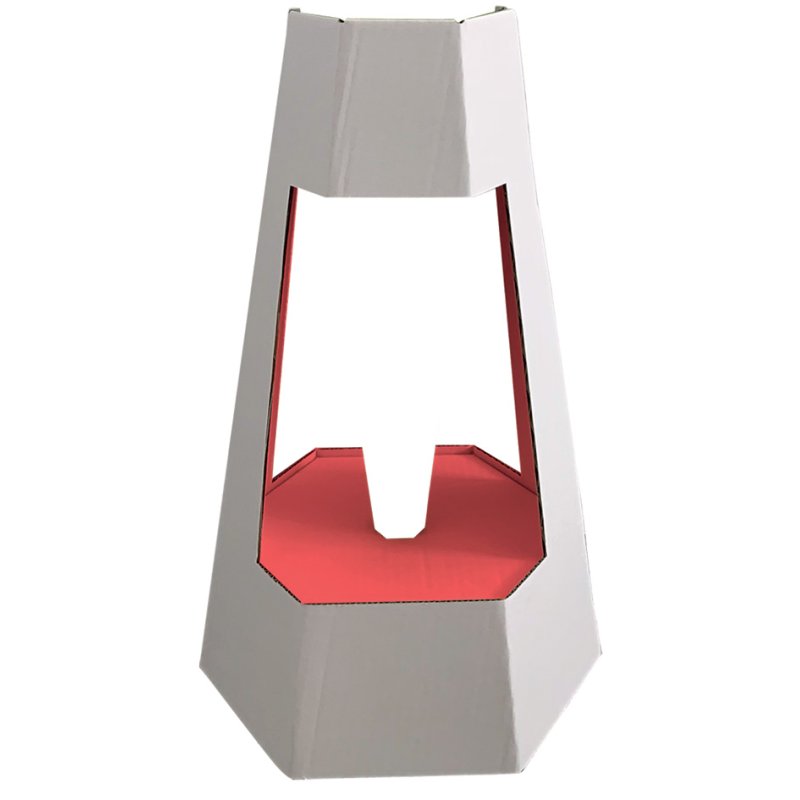 ROTH cardboard presentation holder, red/white, 270×436×235 mm