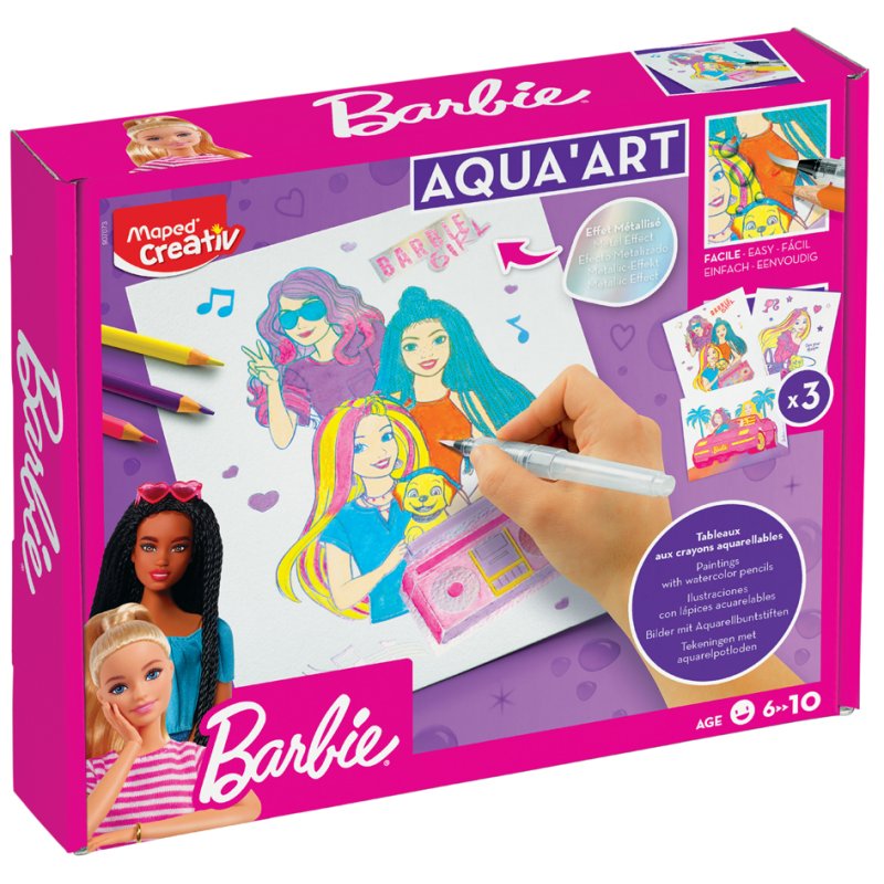 Maped Creativ Barbie AQUA ART watercolour set, 17 pieces, from 6 years