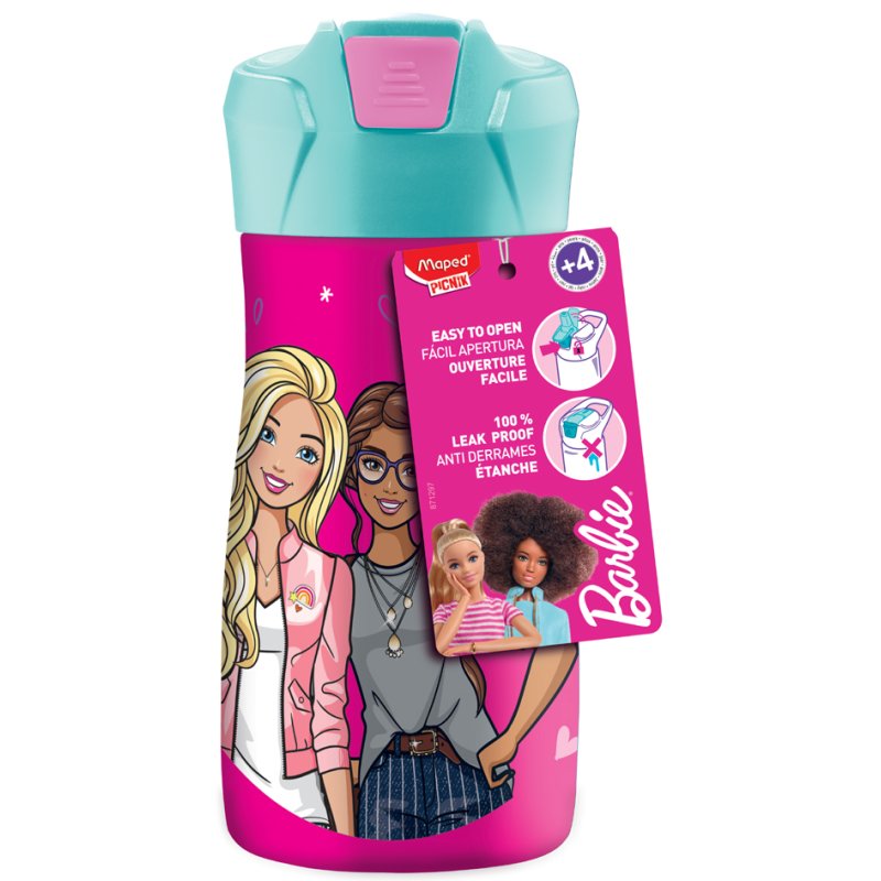 Gourde Barbie, rose, 0,43 litre, acier inoxydable