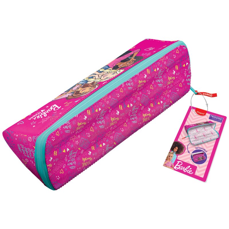 Maped étui XXL FANCY Barbie, triangulaire, 2 côtés réversibles, 230×75×90 mm