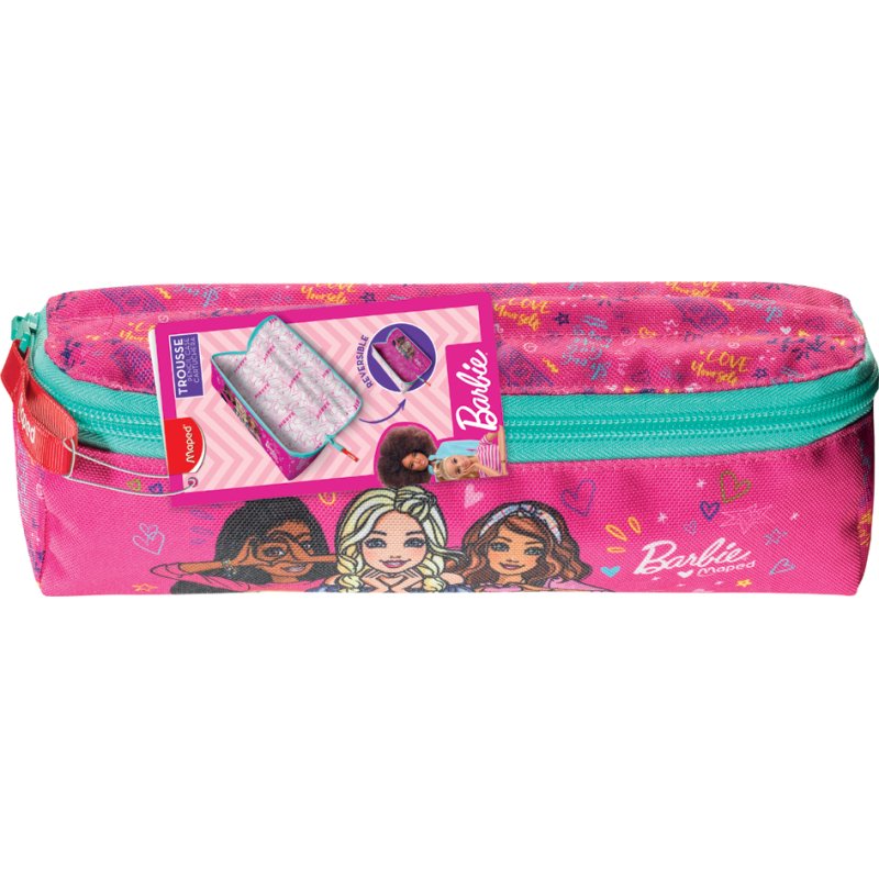 Maped case XXL FANCY Barbie, triangular, 2 reversible sides, 230×75×90 mm