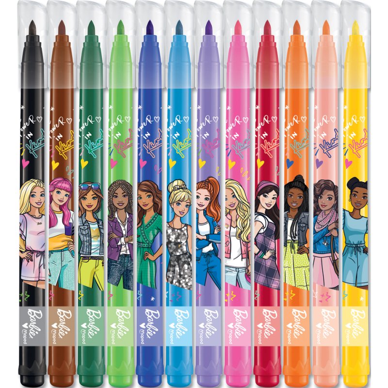 Maped Barbie felt-tip pens, 12 pieces, 2.8 mm