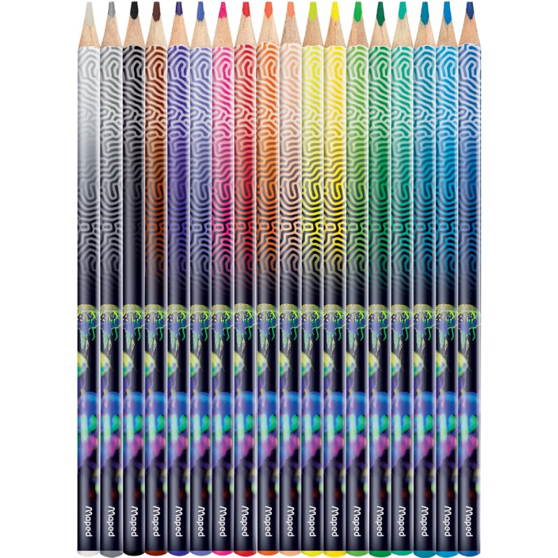 Maped crayons de couleur triangulaires DEEPSEA PARADISE, 2,9 mm, motif méduses, 12 pièces
