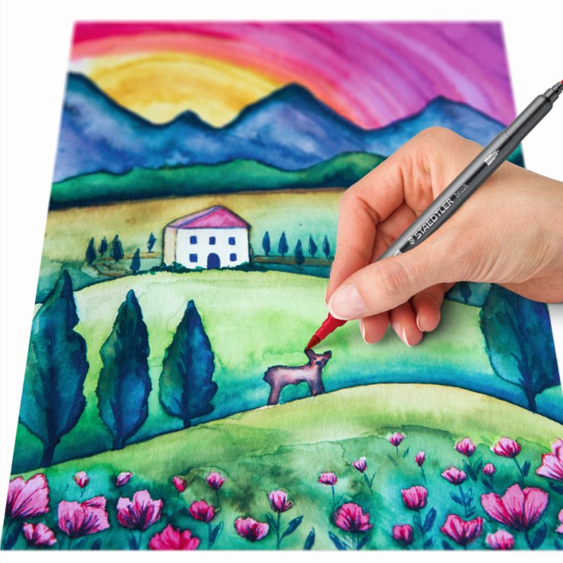STAEDTLER marqueurs doubles Asie, pointes 2mm, Design Journey, 6 pièces