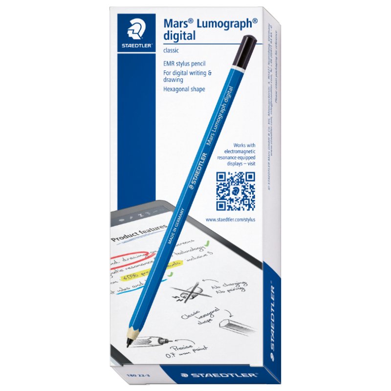 STAEDTLER Mars Lumograph stylet numérique, bleu, 0,7 mm, technologie EMR