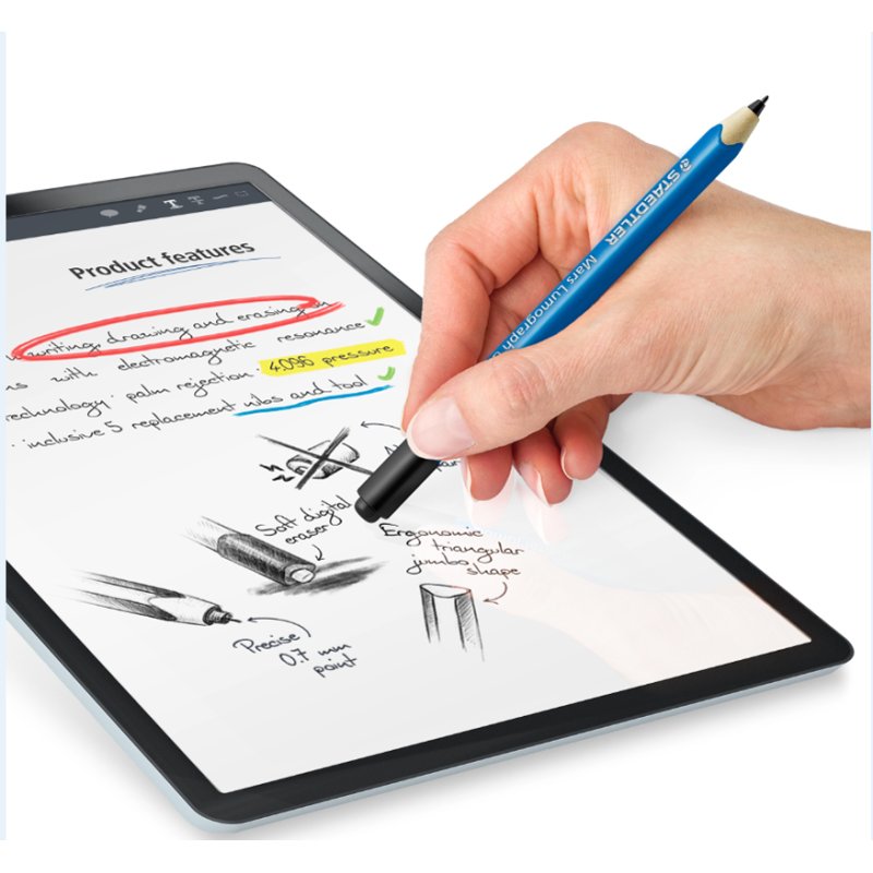 STAEDTLER stylet numérique Mars Lumograph jumbo, 0,7 mm, bois recyclé