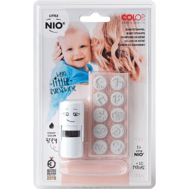 COLOP set de tampons PETIT ANGE Bébé, rond, auto-encreur, blanc
