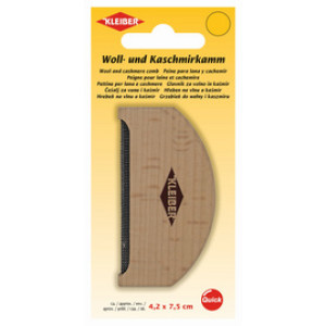 KLEIBER wol- en kameelharen kam, 42×75 mm, voor pluisjes verwijderen