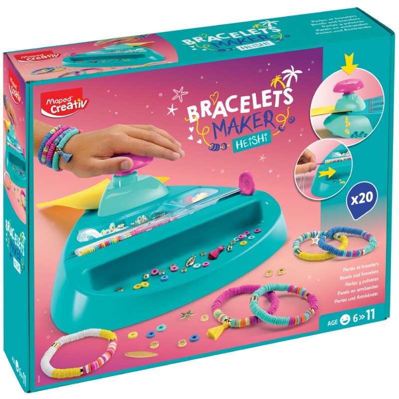 Maped Creatief Heishi bracelet maker, incl. plastic needles, 500 cm elastic cord