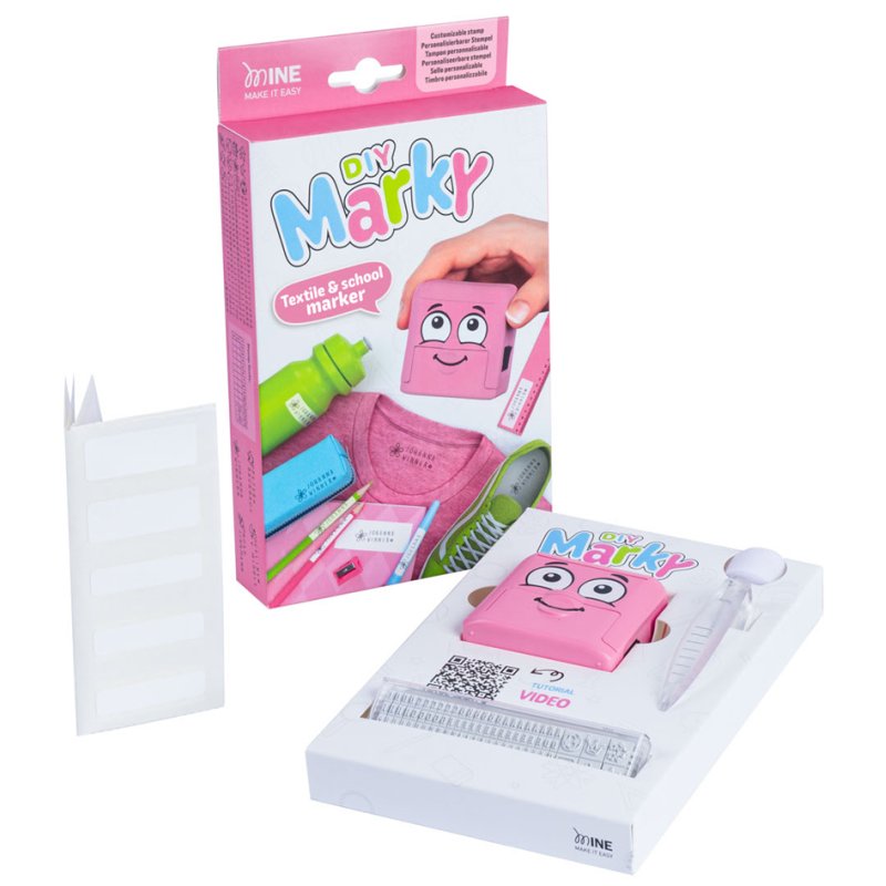 COLOP kit de tampons DIY Marky printer C20, rose, tampon textile