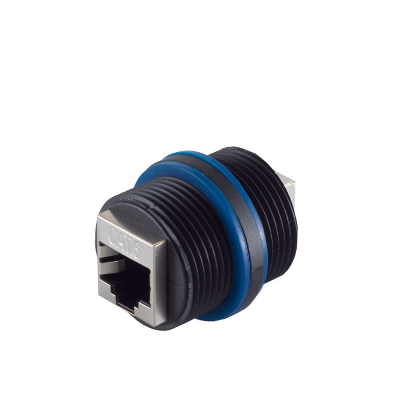 shiverpeaks outdoor patch cable coupler BASIC-S Cat. 6, FTP, IP67, black/blue