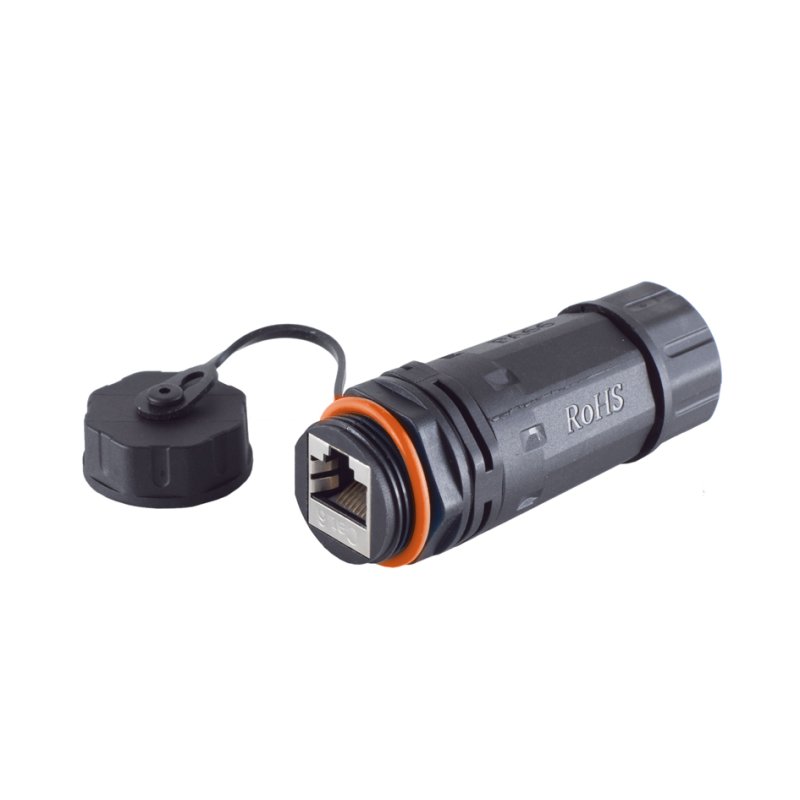 shiverpeaks Connecteur câble réseau extérieur Cat. 6A, IP68, noir/orange