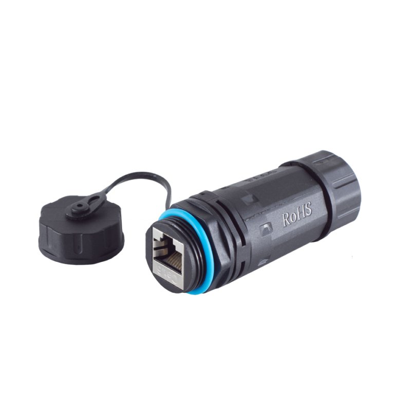 shiverpeaks Outdoor Network Cable Coupler BASIC-S Cat. 6, black/blue, IP68