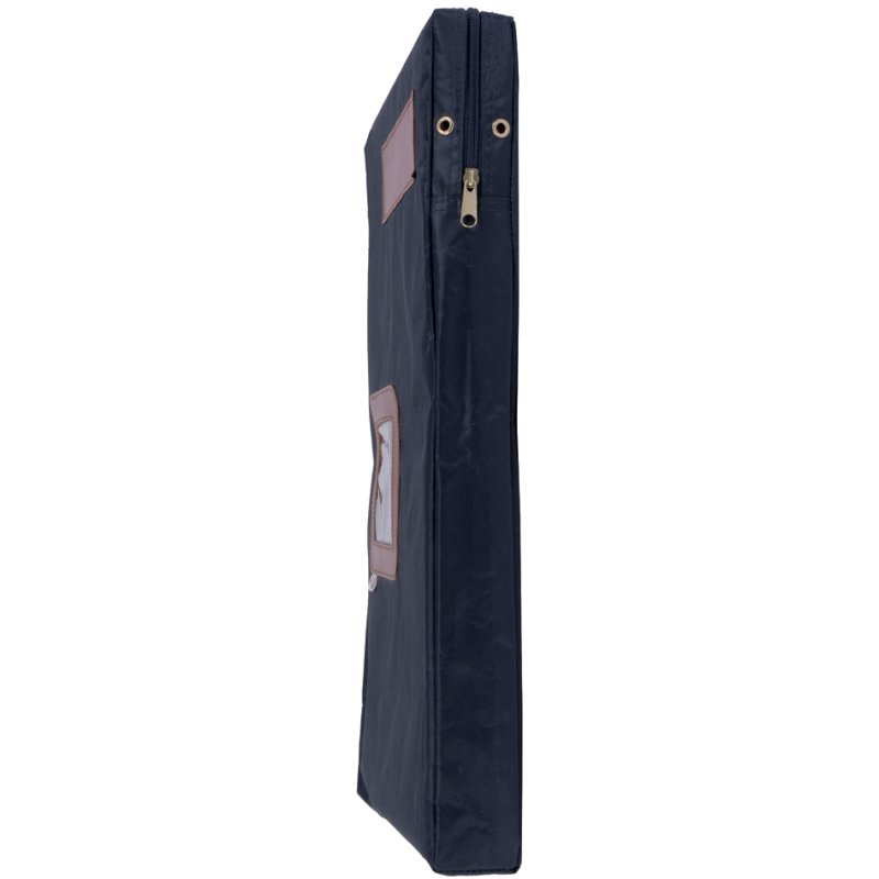 ALBA bankbiljettasje met uitvouwgesp, polyester, blauw, 400×50×500 mm
