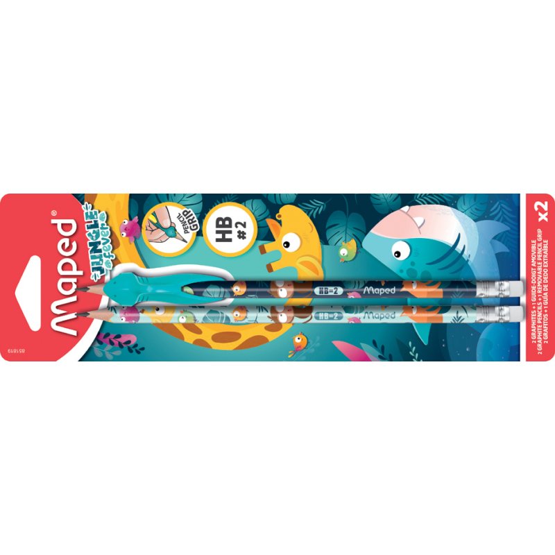 Maped JUNGLE pencils, triangular, 2 pieces
