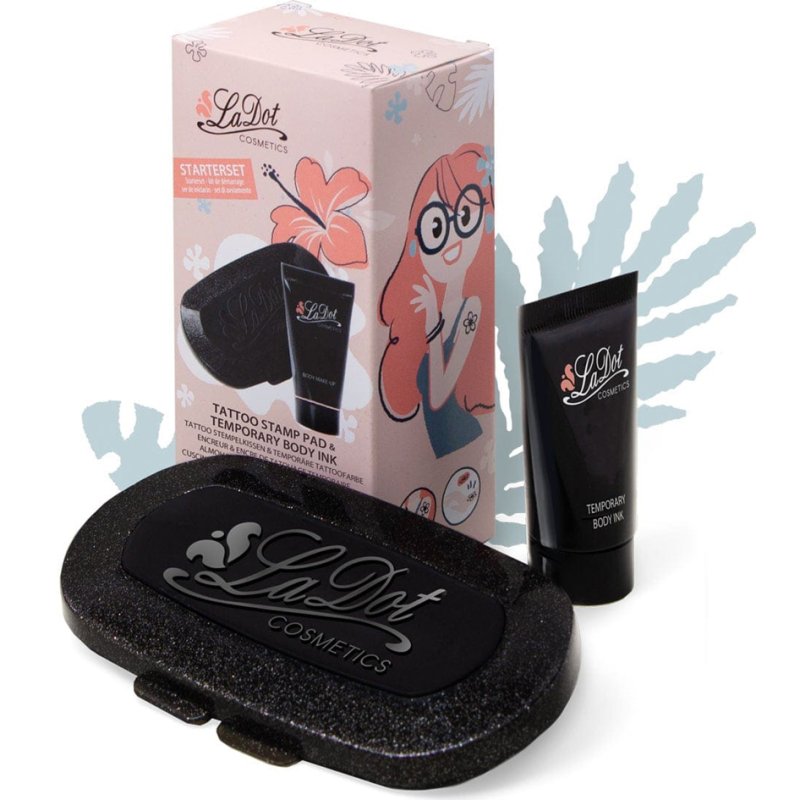 COLOP LaDot tattoo tampon set de démarrage, coussin encreur et encre, 15 ml