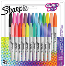 Sharpie permanent marker fine Glam Pop, 0,9 mm, ronde punt, 34 stuks