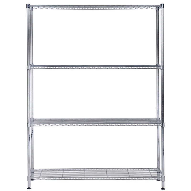 ALBA hangrek MOBI4L, 1200 mm breed, 4 planken, metallgrijs