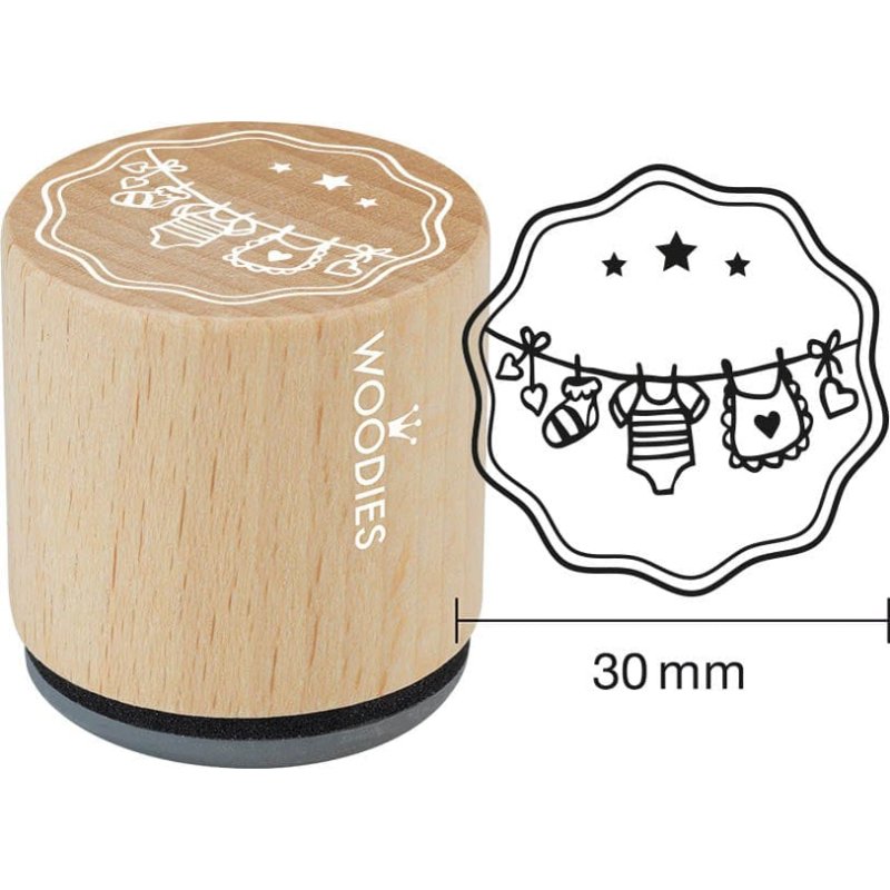 COLOP tampon lion bois, thème bébé, 34 mm diamètre