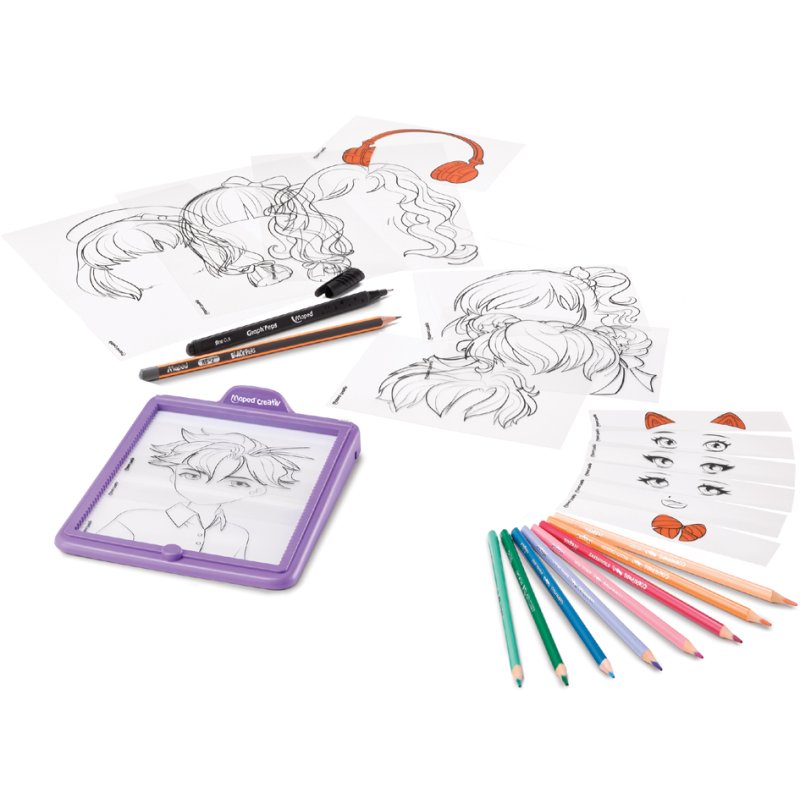 Maped Creativ Table lumineuse LED Avatar Manga, violet, A5, piles