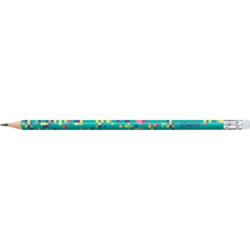 Maped crayon de couleur Feestpret, avec gomme, HB, 12 pièces