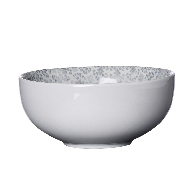 Ritzenhoff & Breker assiette Porto, porcelaine, gris avec motif boho, 265 mm