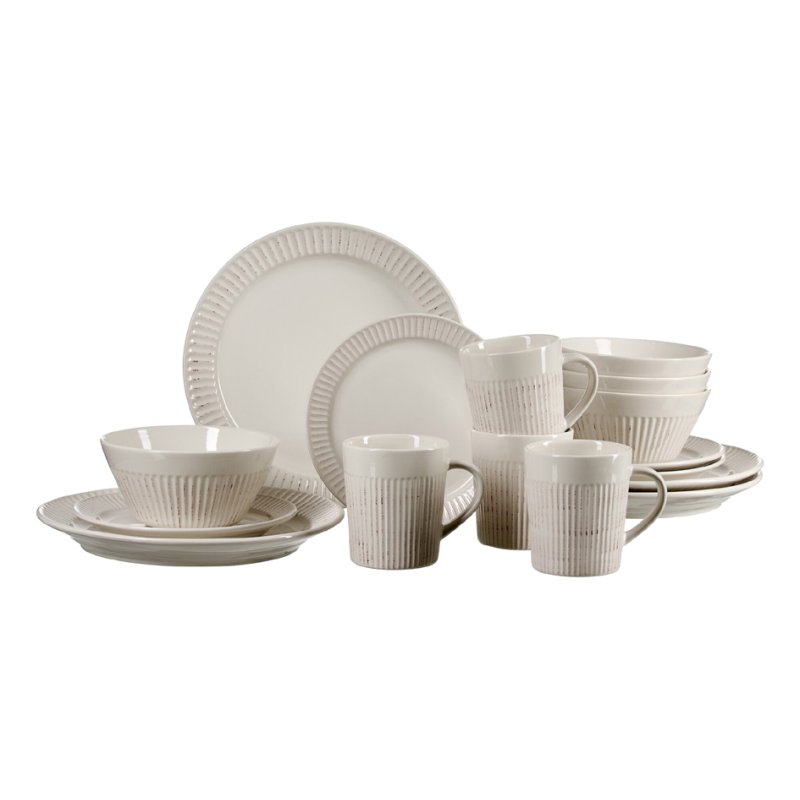 Ritzenhoff & Breker Service de table Crète, 16 pièces, grès, résistant au lave-vaisselle