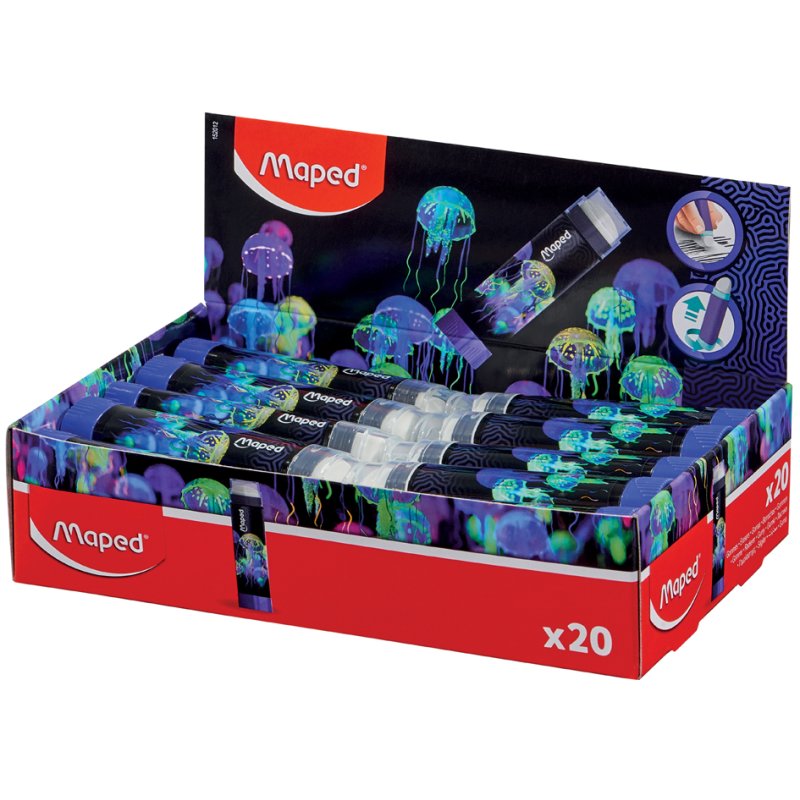 Maped gommes DEEPSEA PARADISE, rechargeables, motif méduses, 20 pièces
