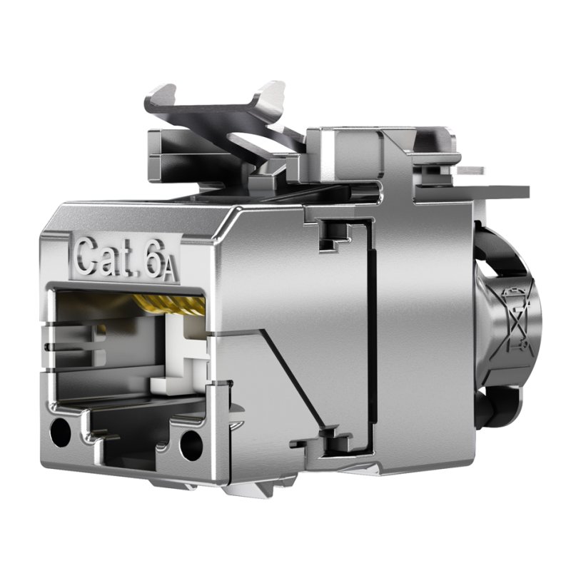 TELEGÄRTNER AMJ-SL module keystone Cat. 6A T568A, longueur de construction 32 mm, 2 pièces