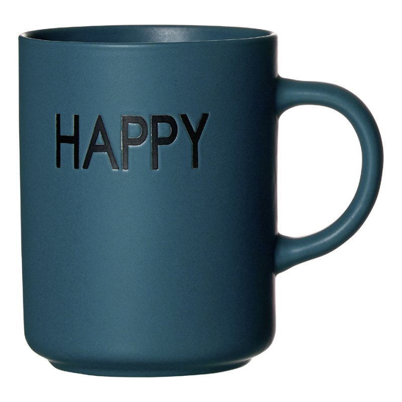 Ritzenhoff & Breker mug à café happy, bleu pétrole, 390 ml, 4 pièces