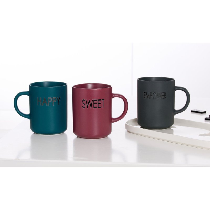 Ritzenhoff & Breker mug à café happy, bleu pétrole, 390 ml, 4 pièces