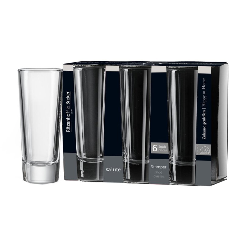 Ritzenhoff & Breker Salute borrelglazen, transparant, 6 stuks, glas