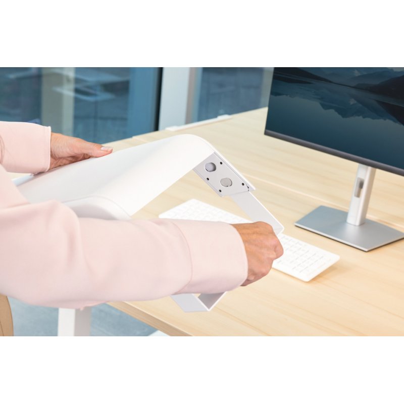 Fellowes support moniteur Hana Lite, blanc, 27 pouces, ajustement hauteur 3 positions