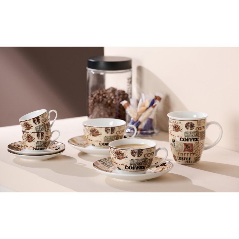 Ritzenhoff & Breker ensemble cappuccino CREMA, 4 pièces, porcelaine, 220 ml